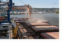 Chargement de céréales au Port de Rouen